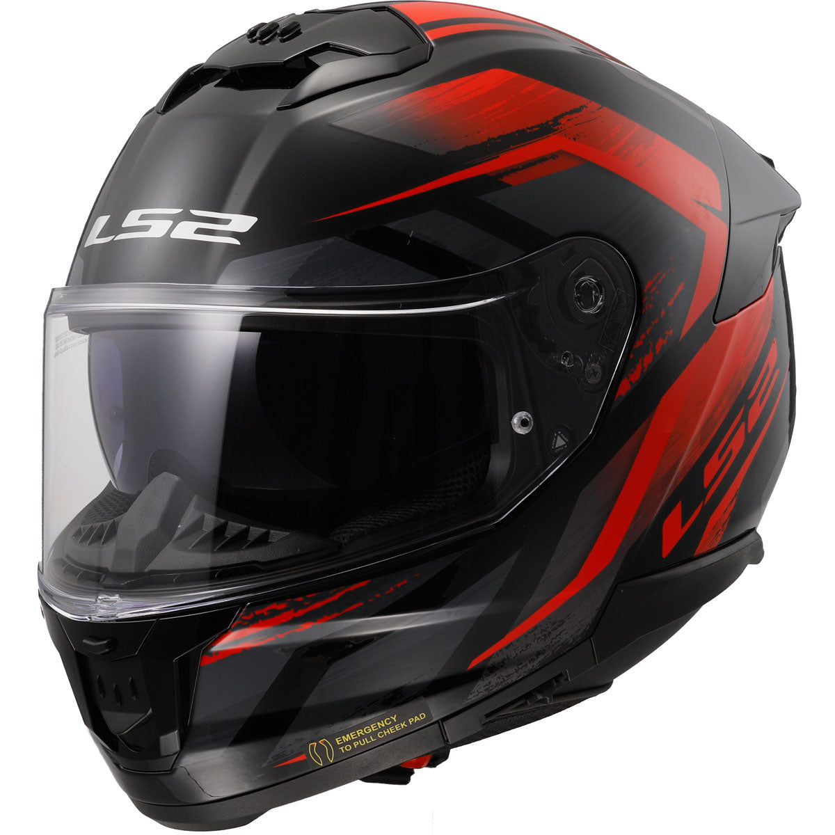 ls2 black gloss stream motorcycle helmet II Fury Black/Red / Large Models (all sub models):Giant Accend 2027 KTM SX-E 5 resting it in about FLIP UP