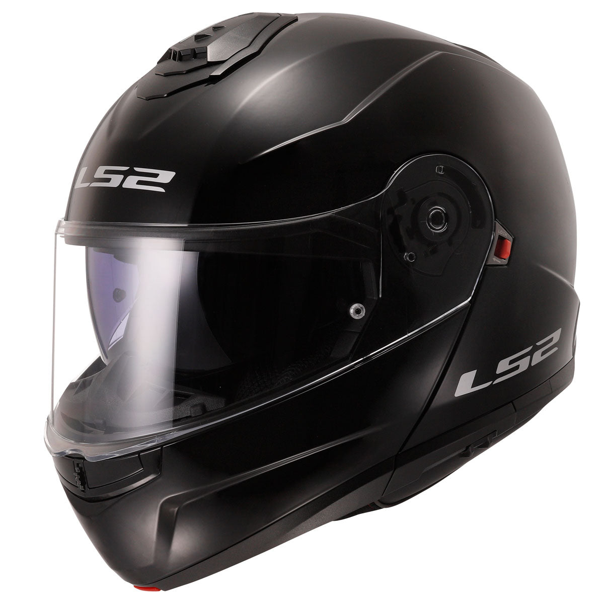 LS2 Gloss Black Strobe II Solid Modular Helmet