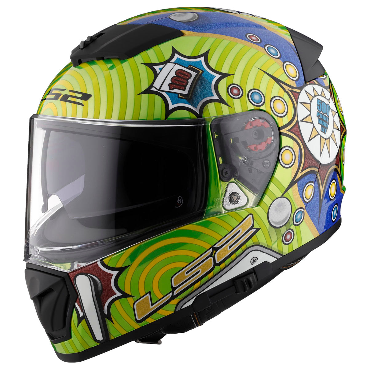 LS2 Breaker Pinball Adult Street Helmets Fallout Green Krome / XS