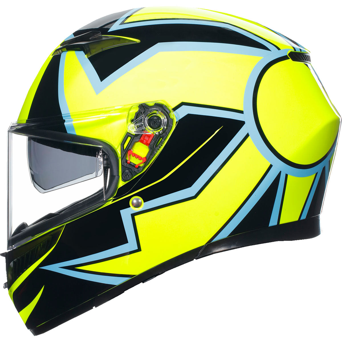 agv k3 black yellow AGV K3 Rossi Winter Test Phillip Island 2005 Helmet