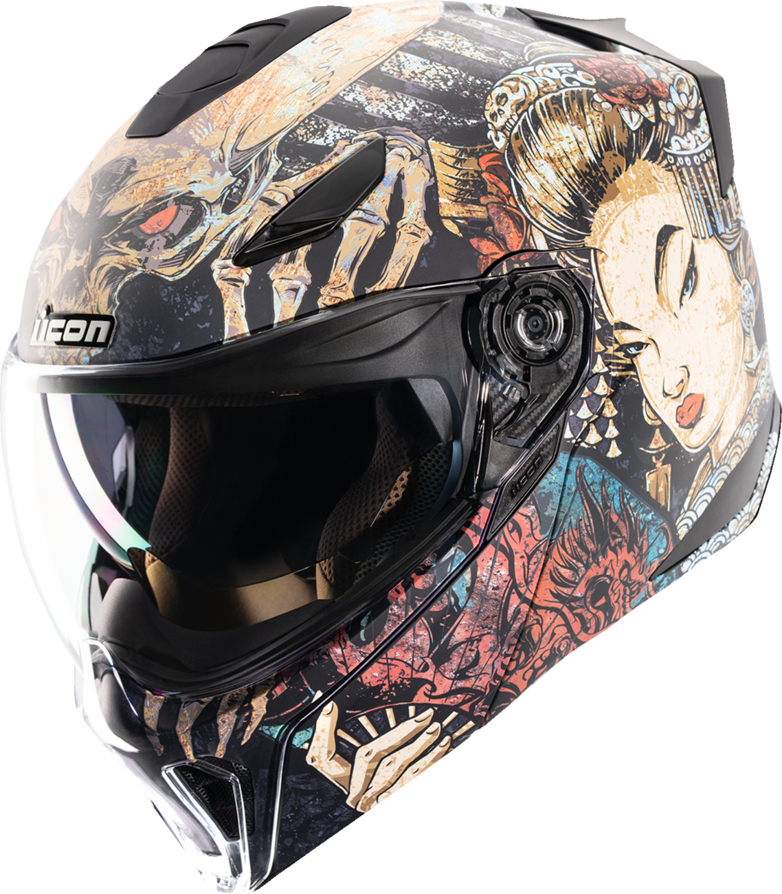 http www.motorcycle-superstore.com 10984343 d icon-motorcycle-helmets Icon Threshold Odokuro Helmet, Size XS for Men