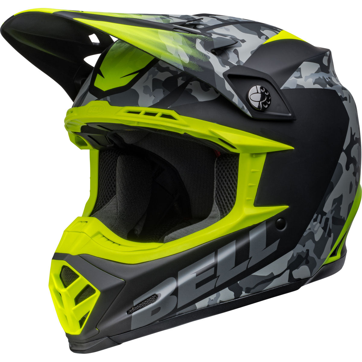 Bell Moto-9 MIPS Helmets Large Venom Matte Black Camo / Hi-Viz Yellow