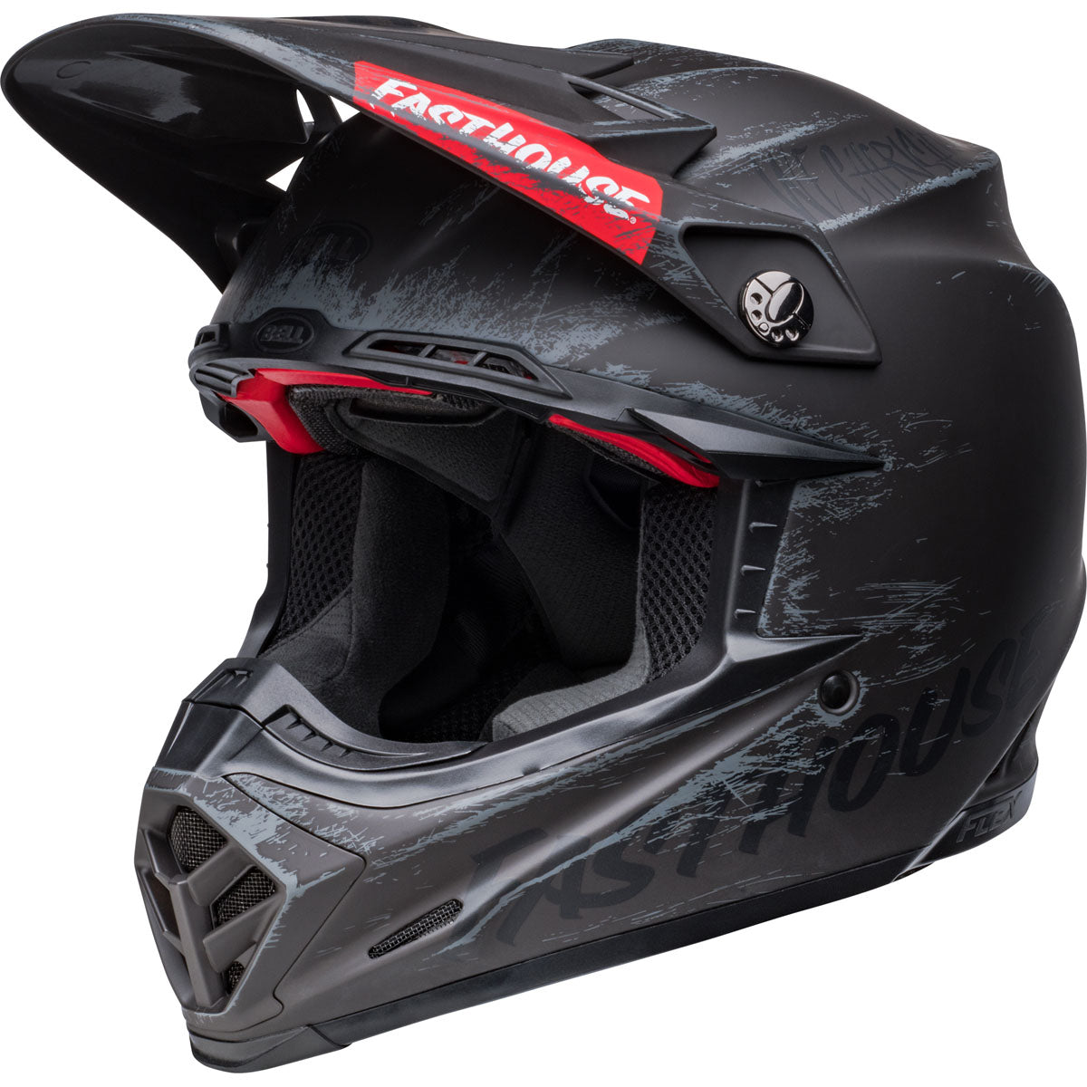 bell fasthouse helmet carbon Bell Moto-9S Flex Fasthouse Mojave Helmet Medium / Matte Black/Gray