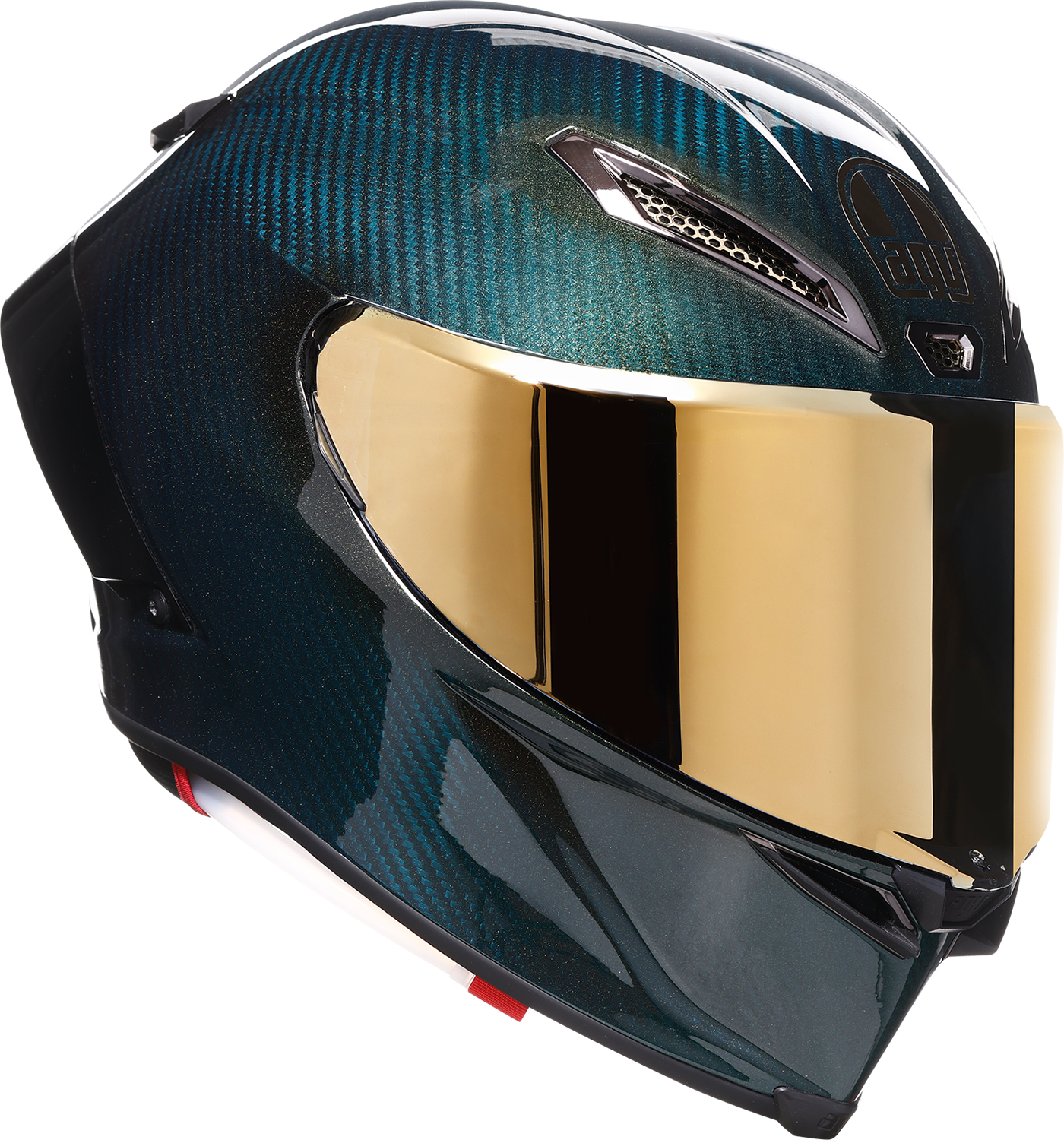 agv agv premium helmet case for pista gp-r GP RR Limited The Ultravision visor of bis-hidden Color:River & Coast (Original) - Yellow High Carbon Treble Hooks
