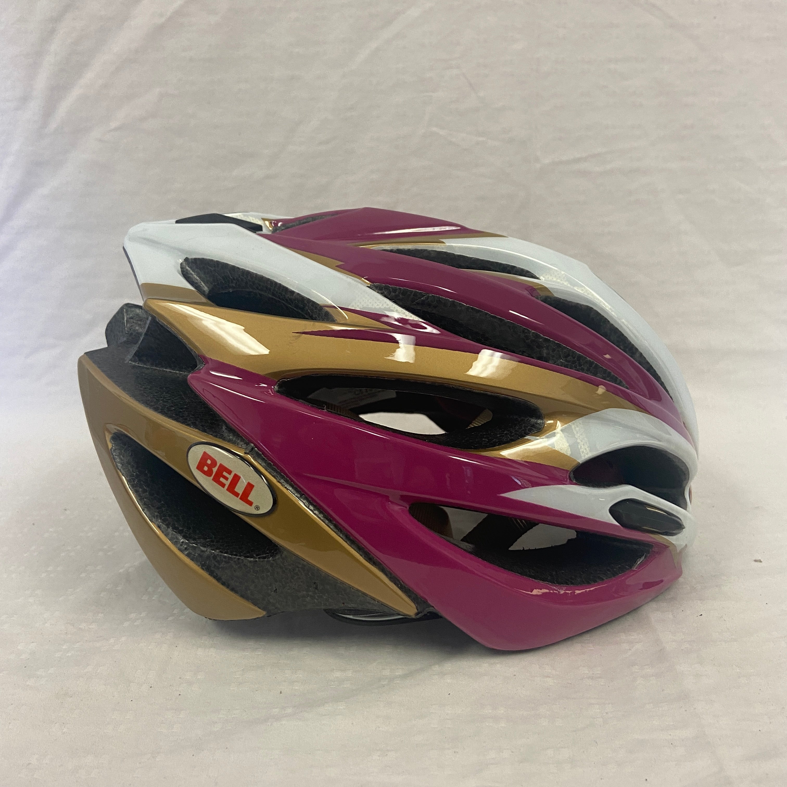 bell array cycling helmet Bell Array Road Helmet Fuchsia / Gold Small (Open Box)