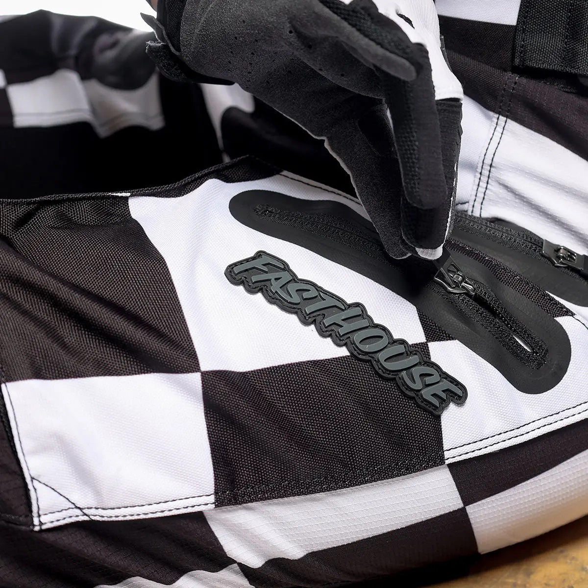 Fasthouse Racing Off Road Motorall Checker MX Gear Set - Black/White