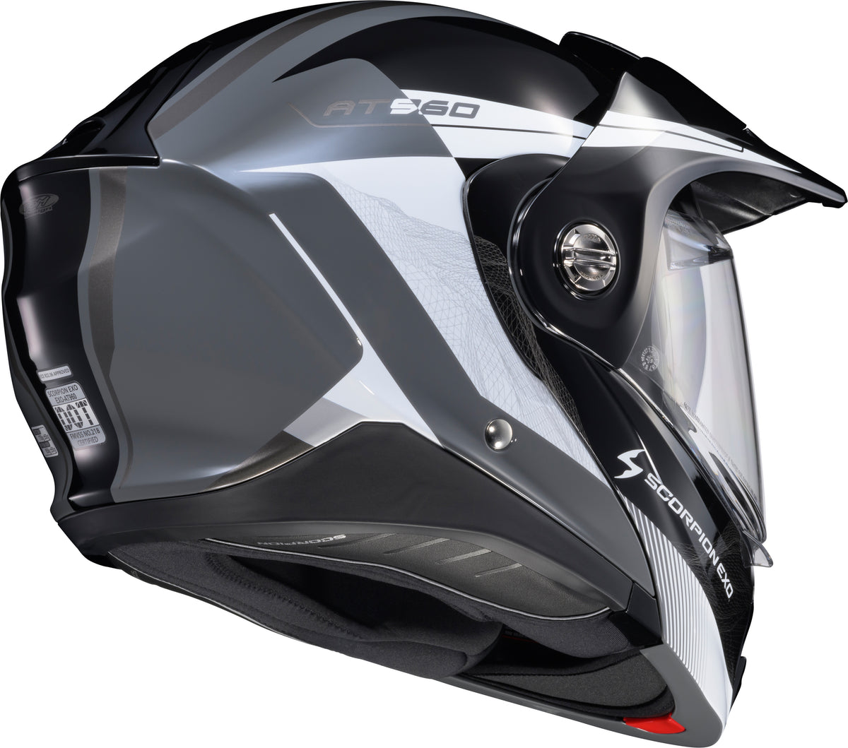 Scorpion EXO-AT960 Modular Topographic 2 Helmet - Black/White/Grey
