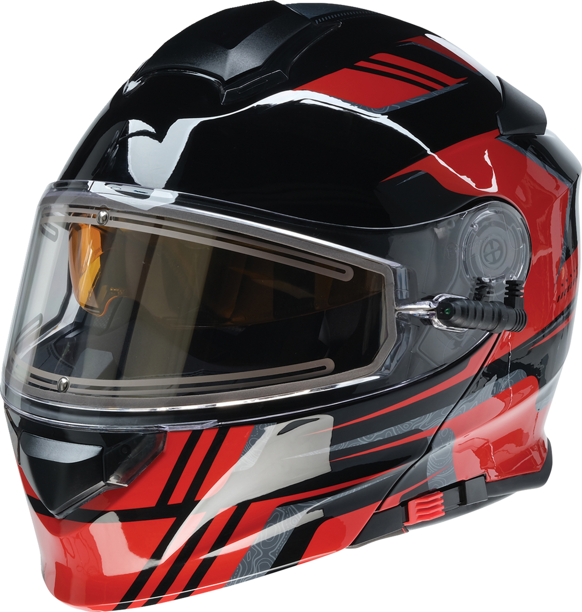 Z1R Solaris 2.0 First Tracks Snow Electric / Dual Pane Helmet - Black/Red