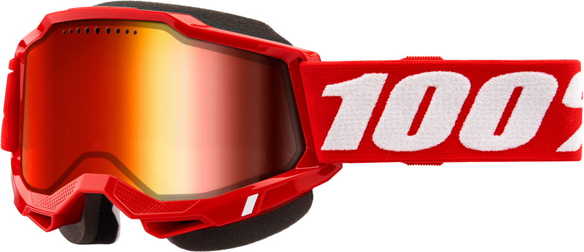 100% Accuri 2 Snowmobile Goggles Red / Red Mirror