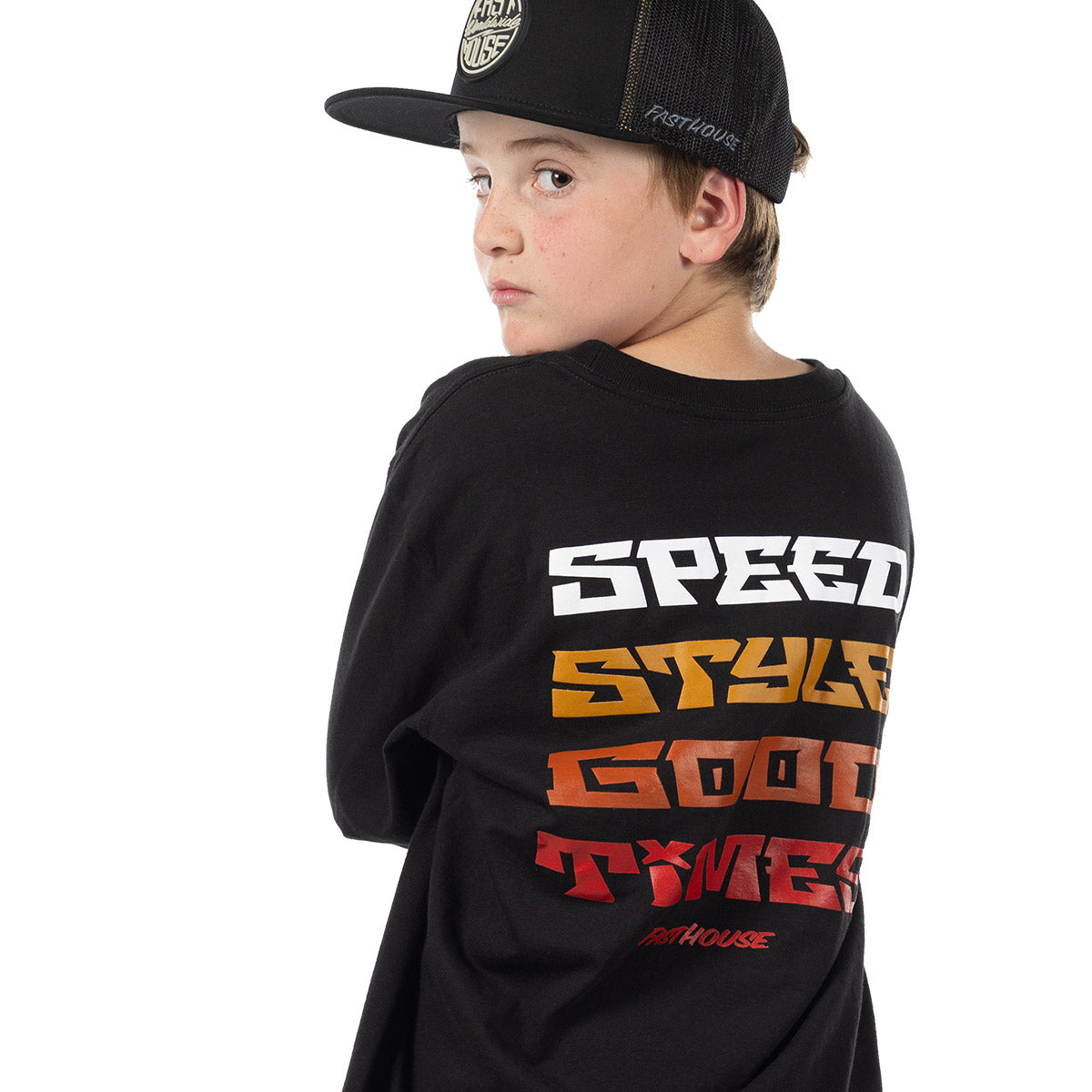 Fasthouse  Youth Pillar Long Sleeve Tee - Black