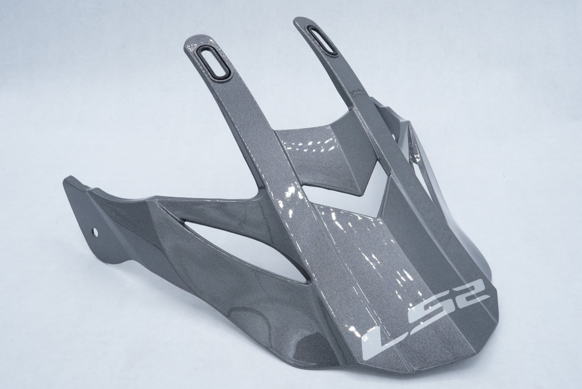LS2 Pioneer Helmet Replacement Visor Peak - Solid Gunmetal