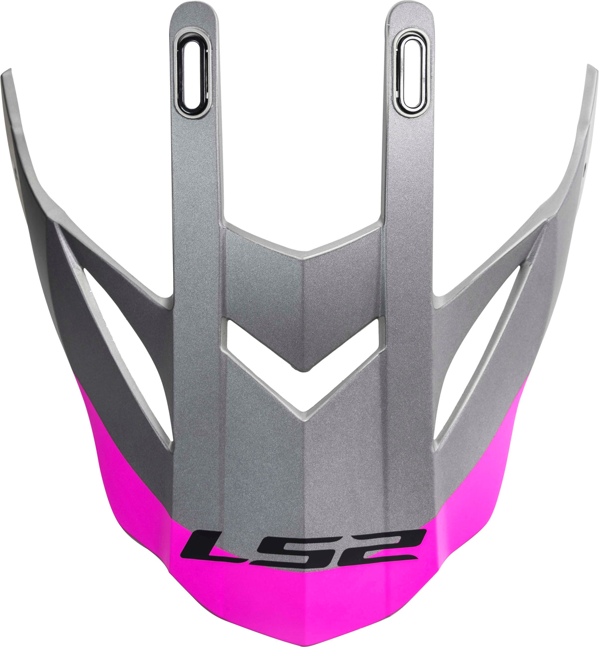 LS2 Gate Helmet Replacement Visor Peak - Launch Silver/Gray/Pink