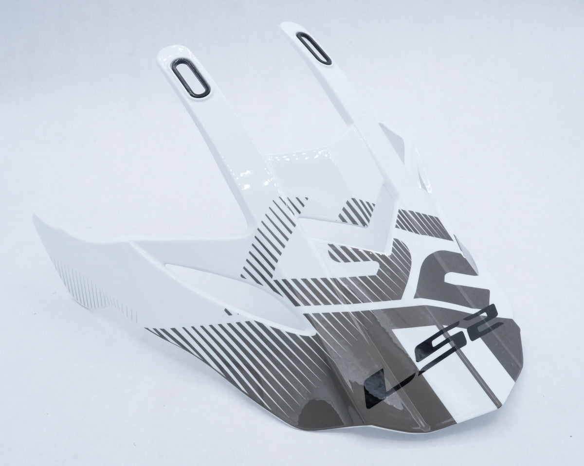 LS2 Blaze Helmet Replacement Visor Peak - Sprint Gloss Black/White