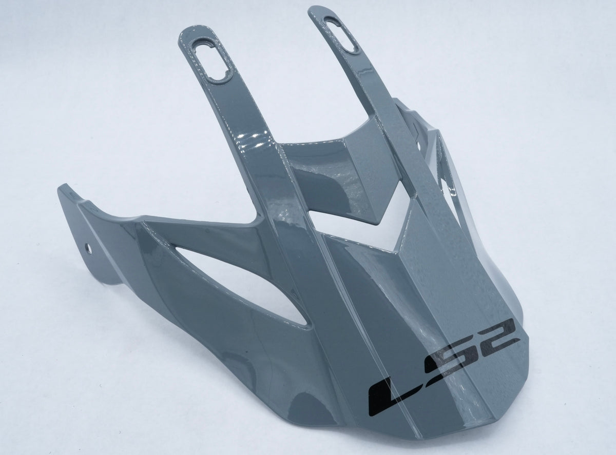 LS2 Blaze Helmet Replacement Visor Peak - Gloss Battleship Gray