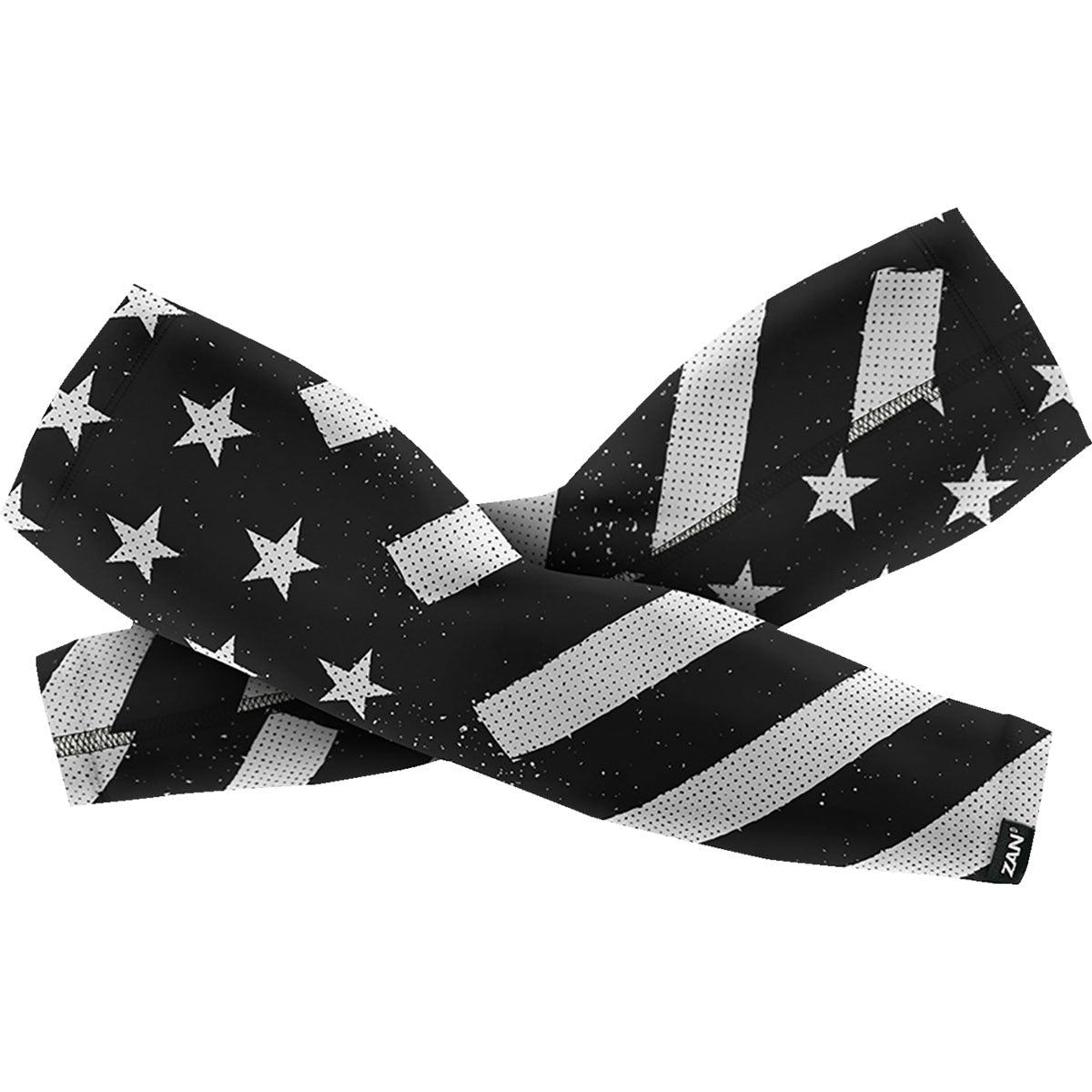 ZAN Headgear SportFlex Arm Sleeves - Black/White Flag