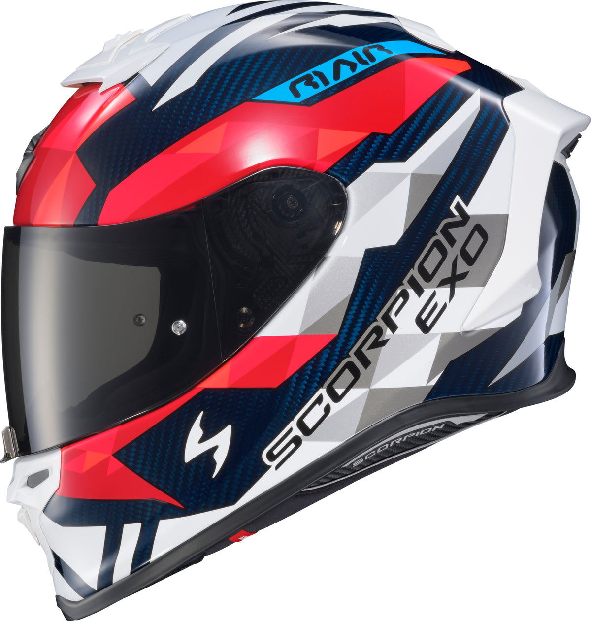 Scorpion EXO-R1 Air Carbon Rastor Helmet - Red/White/Blue