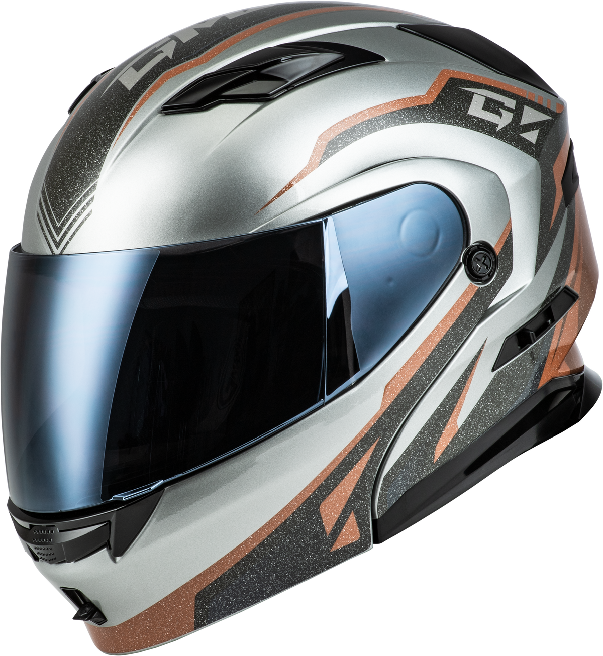GMAX MD-01 Volta Helmet Grey/Black/Copper Metallic