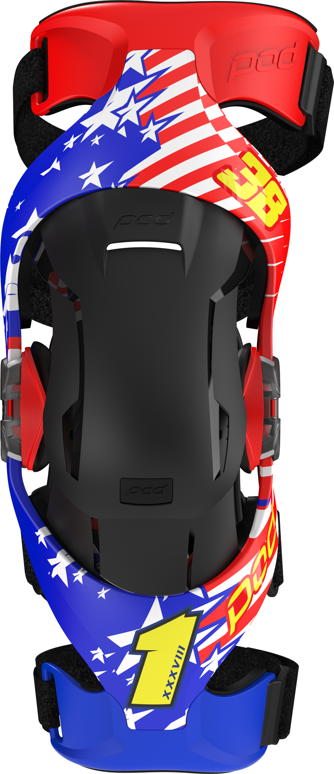 POD K4 V2.0 LE Knee Brace Danger Boy Deegan - Red/White/Blue