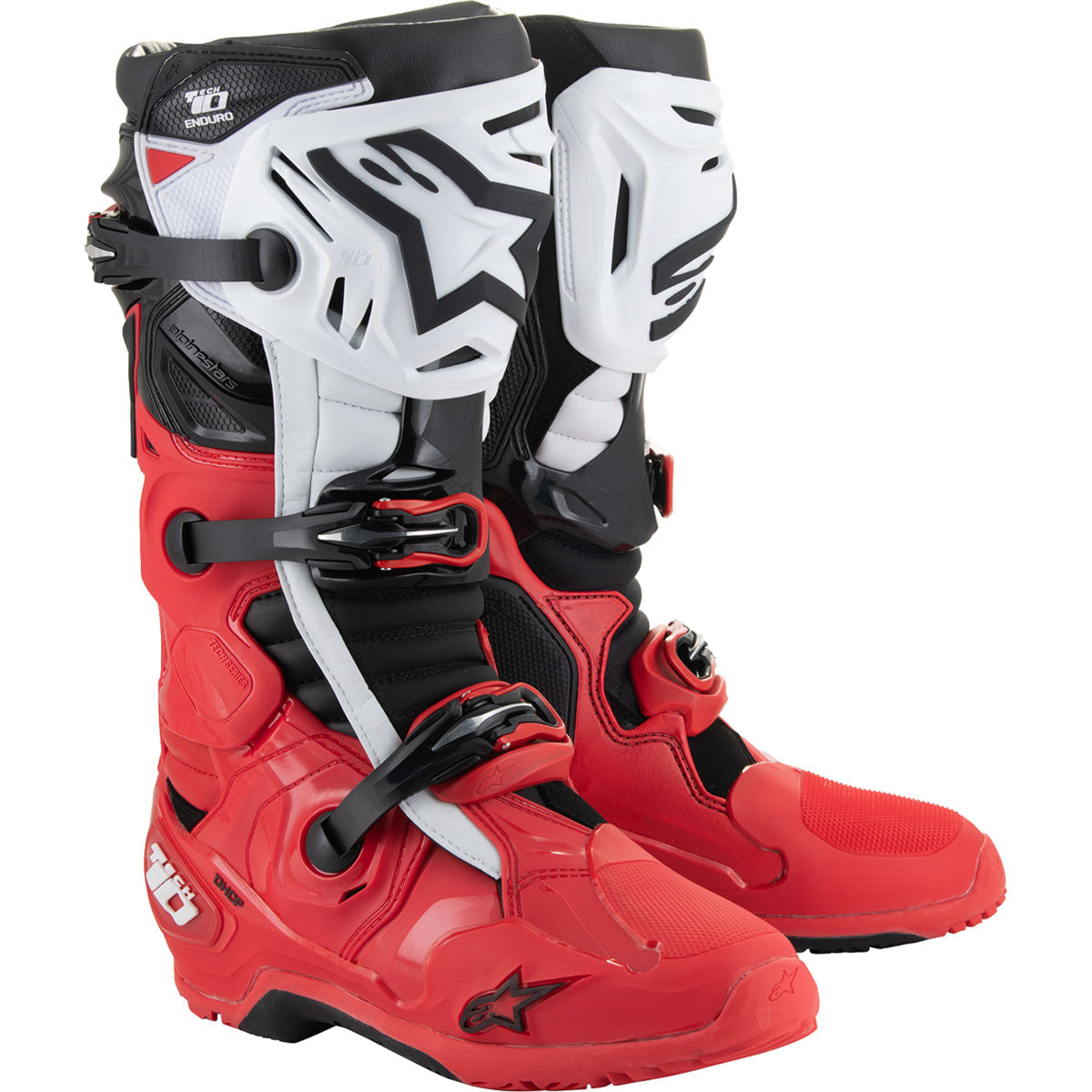 Alpinestars Tech 10 Enduro Boots - Bright Red/Black/White