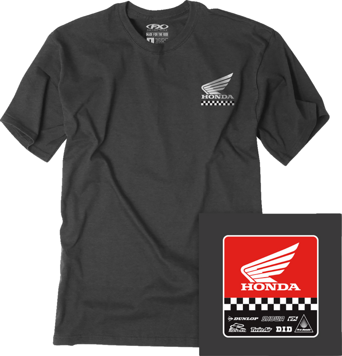 Facotry Effex Honda Starting Line T-Shirt - Heather Charcoal