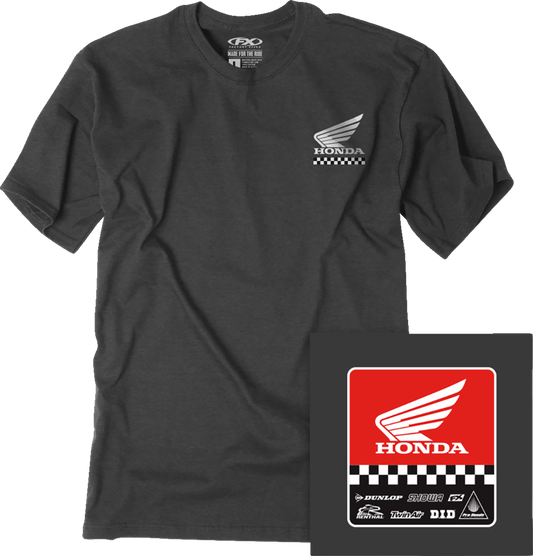 Facotry Effex Honda Starting Line T-Shirt - Heather Charcoal