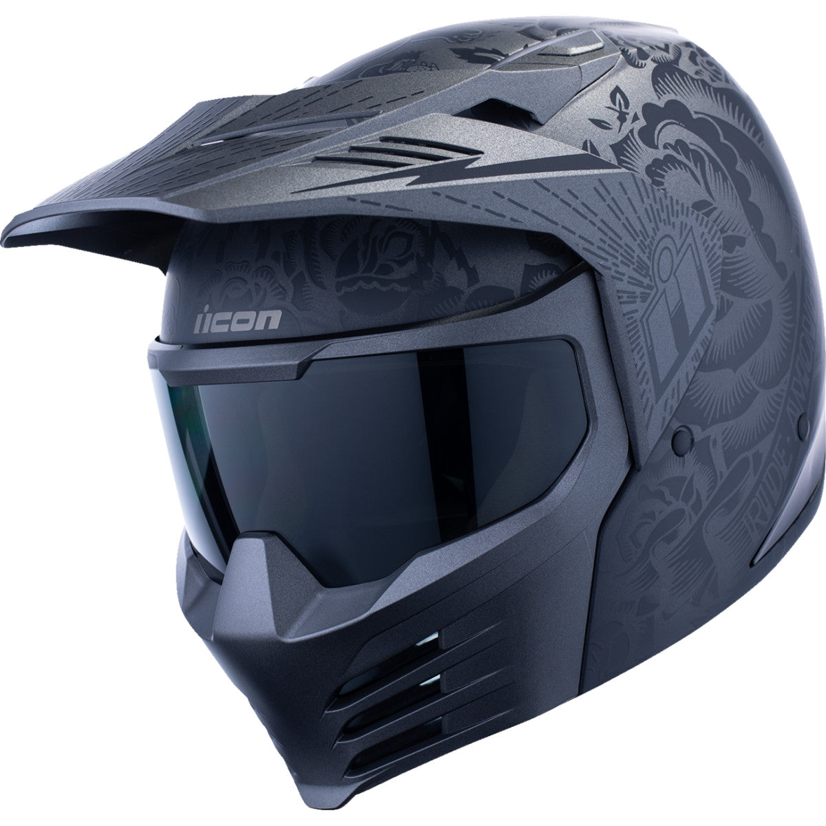 Icon Elsinore Darkgard Helmet - Black