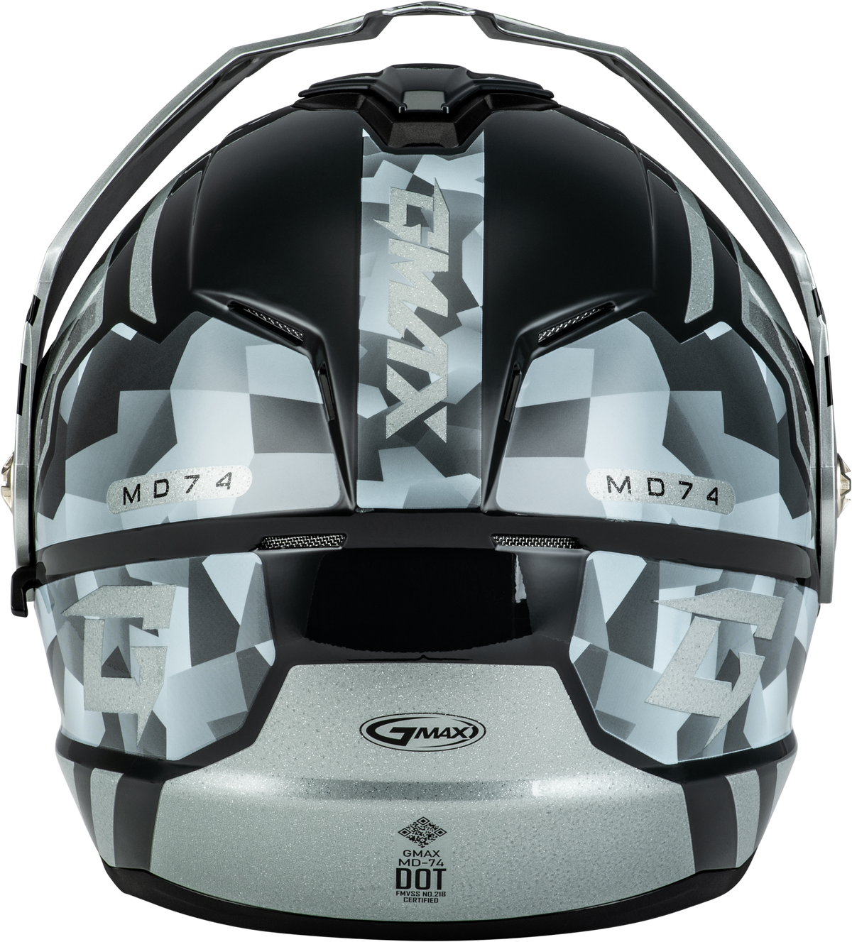 GMAX MD-74 Striker Modular Helmet Silver/Blue Metallic