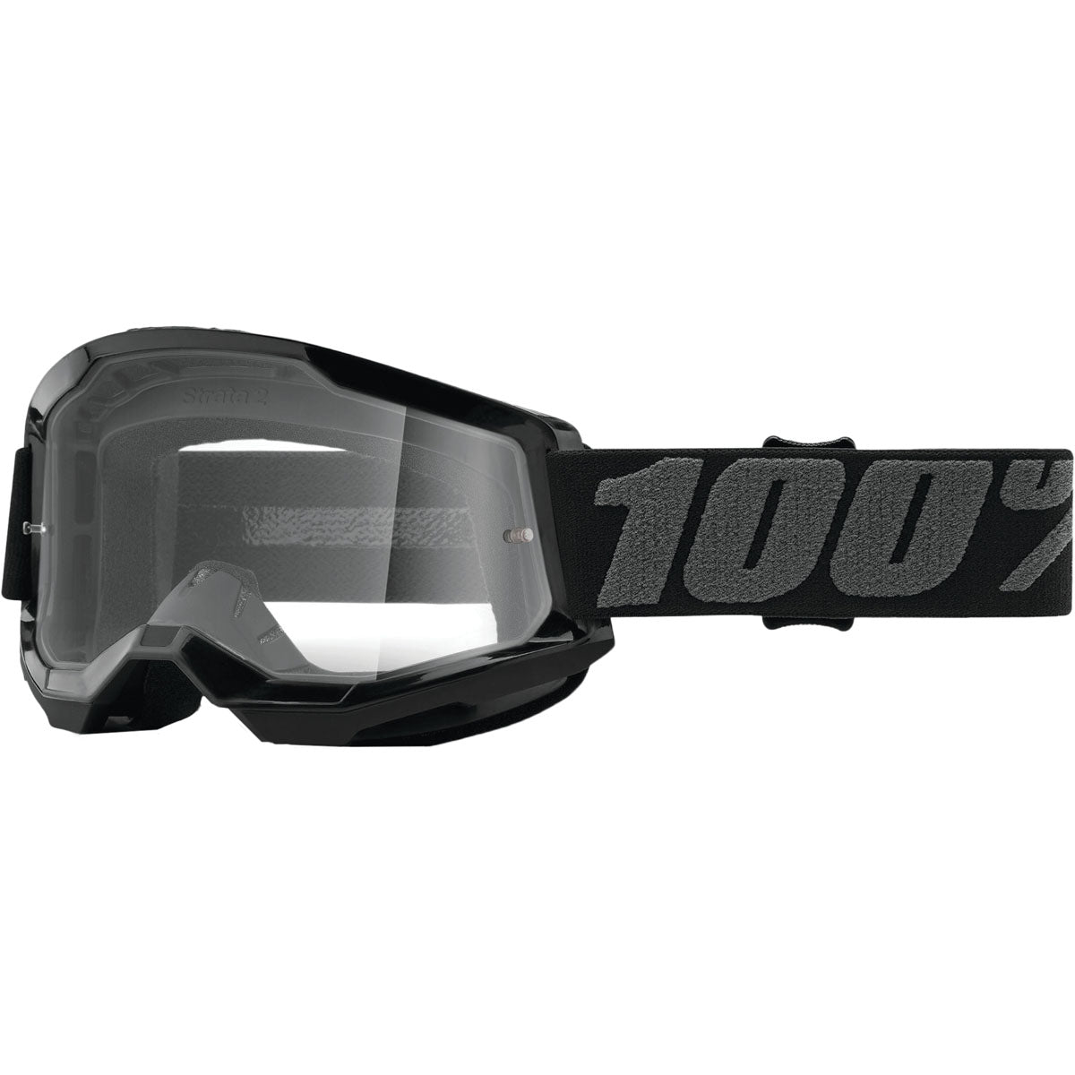 100% Strata 2 Goggles Black / Clear Lens 2
