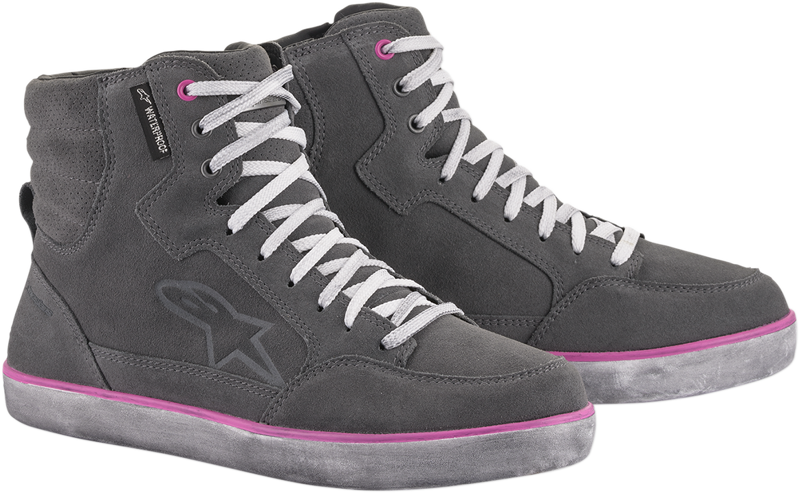 Alpinestars J-6 Waterproof Women's Shoes - Gray/Pink