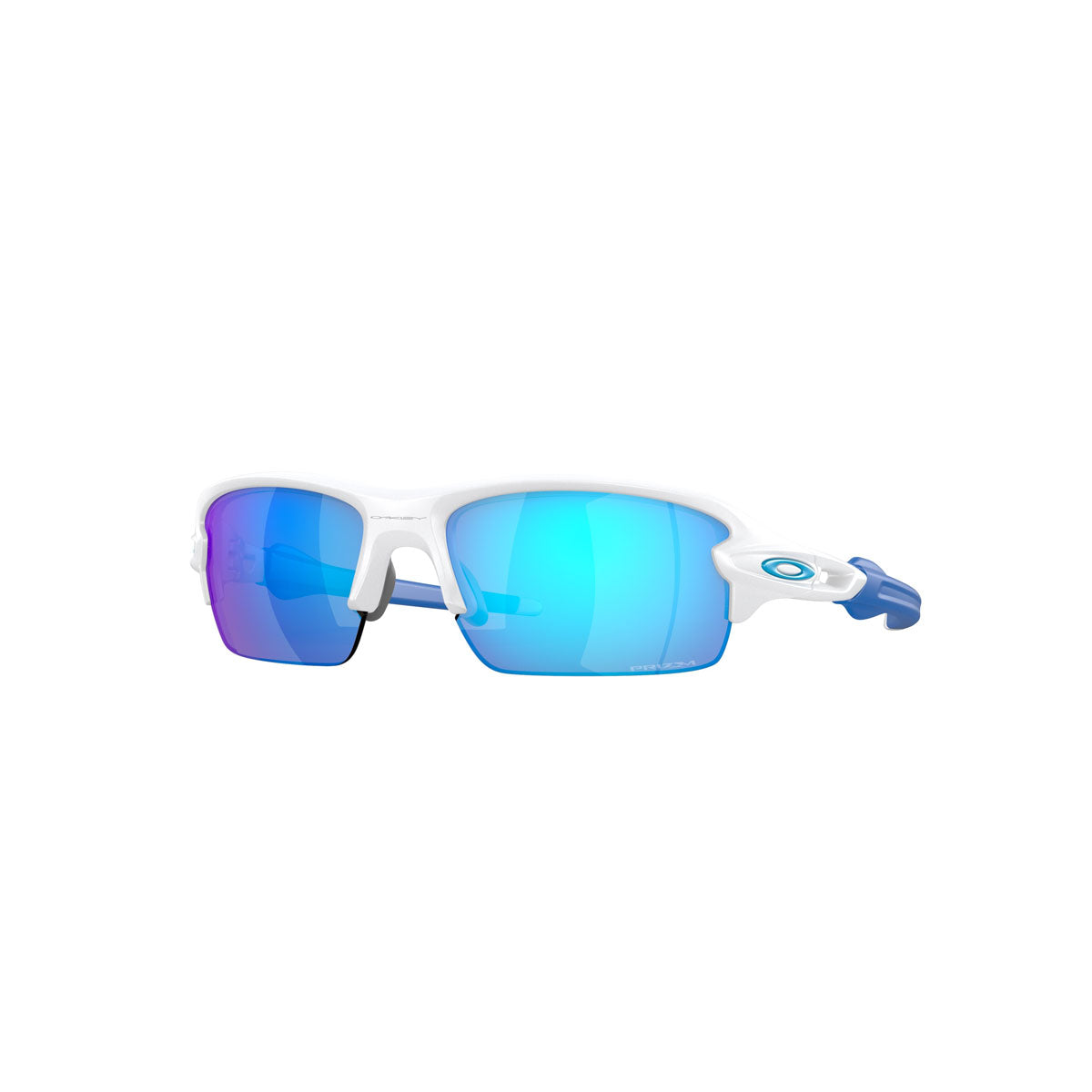 Oakley Youth Flak XS Sunglasses CLOSEOUT - Matte White/PRIZM Sapphire
