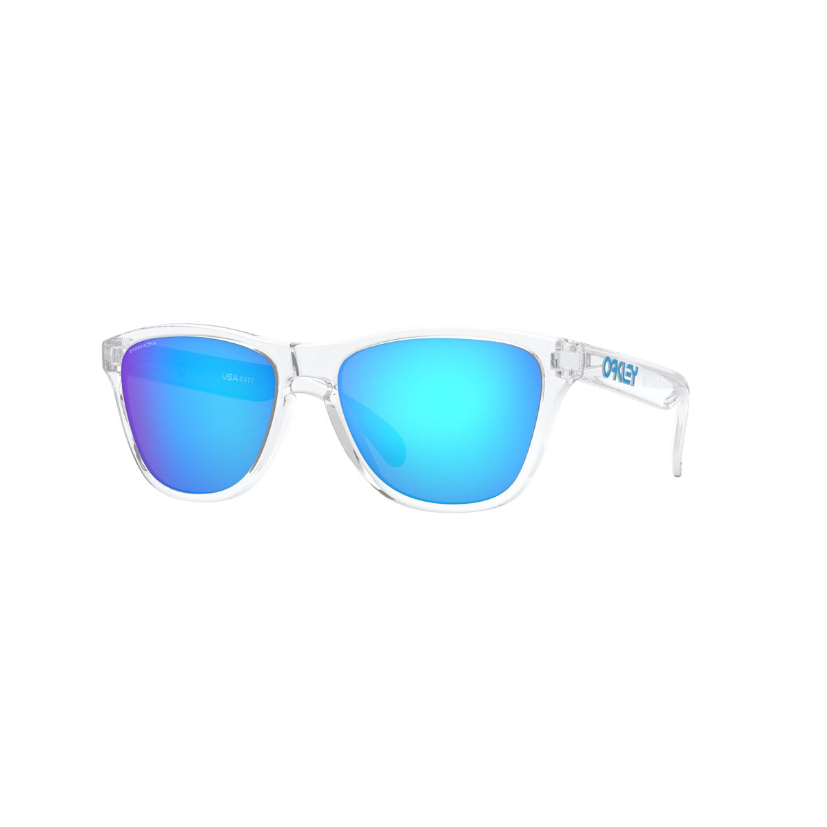 Oakley Youth Frogskins XS Sunglasses CLOSEOUT - Polished Clear/PRIZM Sapphire