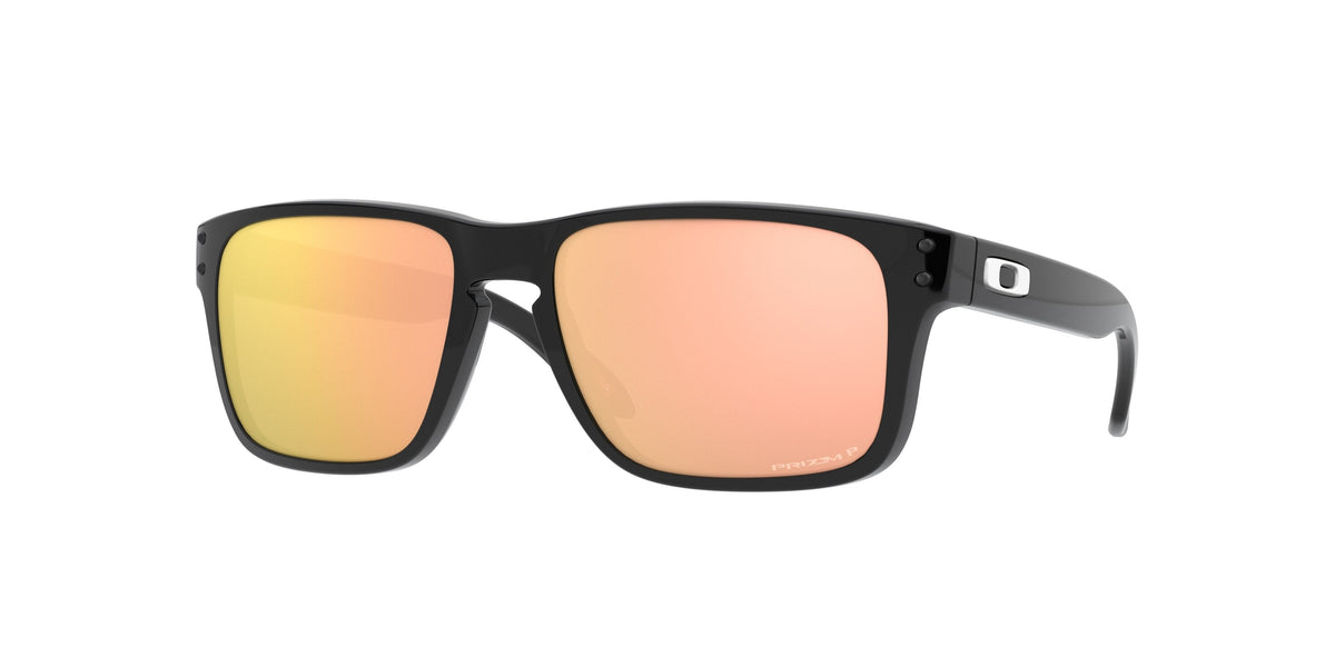 Oakley Holbrook XS Polarized Sunglasses CLOSEOUT - Polished Black/PRIZM Rose Gold Polarized