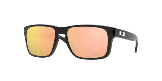 Oakley Holbrook XS Polarized Sunglasses CLOSEOUT - Polished Black/PRIZM Rose Gold Polarized