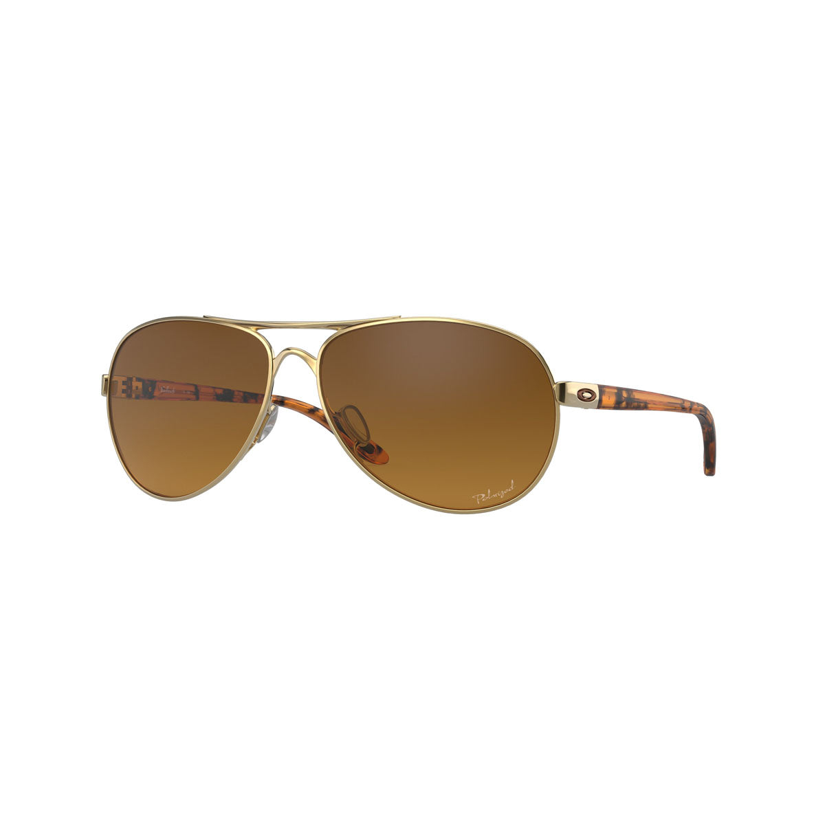 Oakley Feedback Polarized Sunglasses CLOSEOUT - Polished Gold/Brown Gradient Polarized
