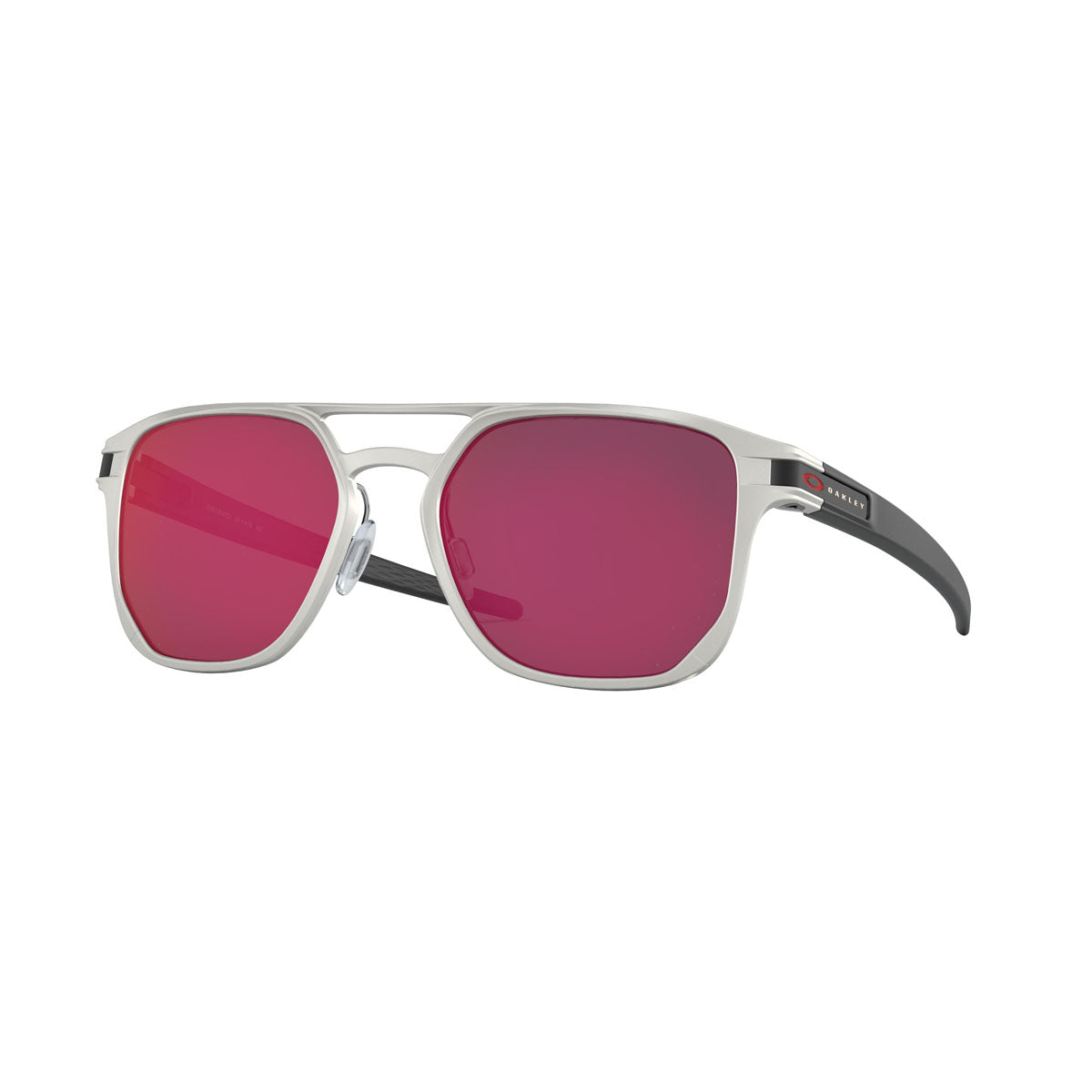 Oakley Latch Alpha Sunglasses CLOSEOUT - Matte Silver/Torch Iridium
