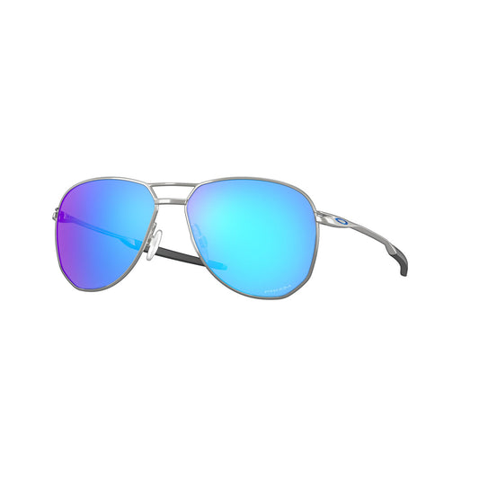 Oakley Contrail Sunglasses CLOSEOUT - Satin Chrome/PRIZM Sapphire