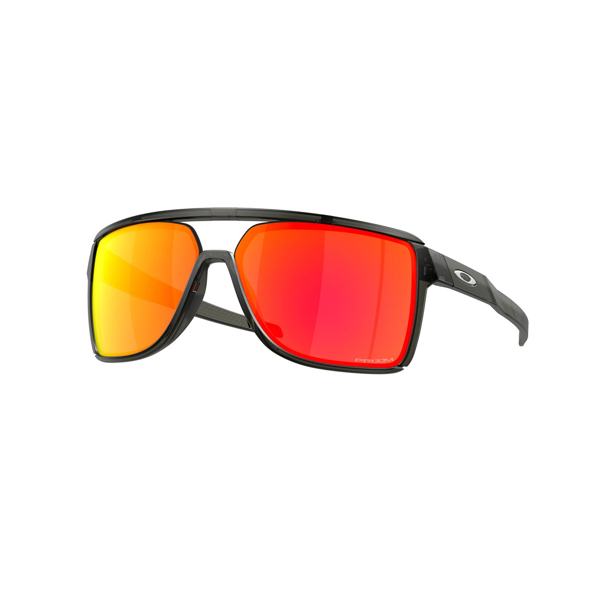 Oakley Castel Sunglasses CLOSEOUT - Matte Grey Smoke/Prizm Ruby