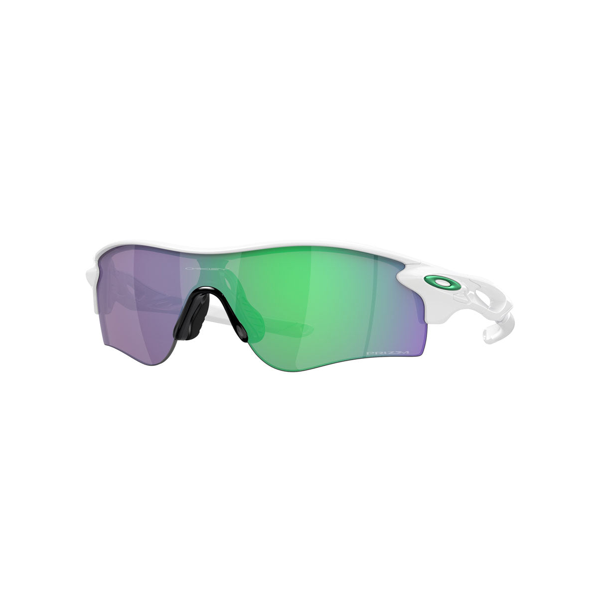 Oakley Asian Fit / Low Bridge Fit Radarlock Path Sunglasses CLOSEOUT - Polished White/PRIZM Jade Iridium