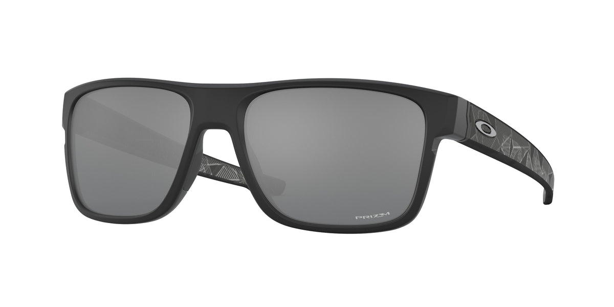 Oakley Asian Fit / Low Bridge Crossrange Sunglasses CLOSEOUT - Matte Black Prizmatic/PRIZM Black