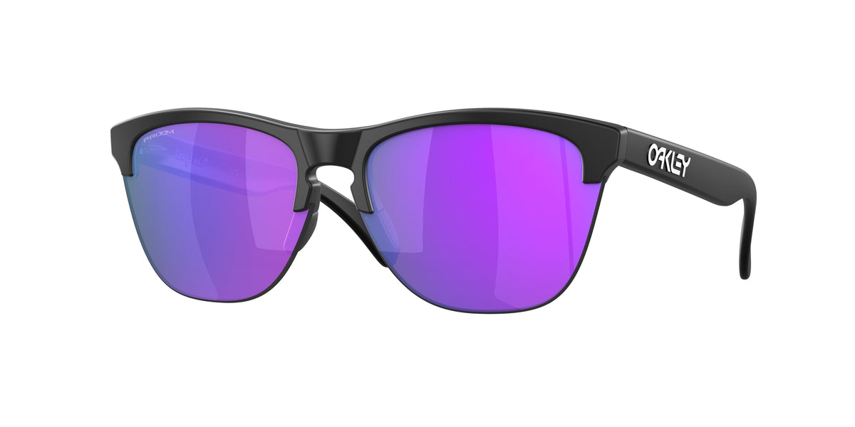 Oakley Frogskins Lite Sunglasses CLOSEOUT - Matte Black/PRIZM Violet