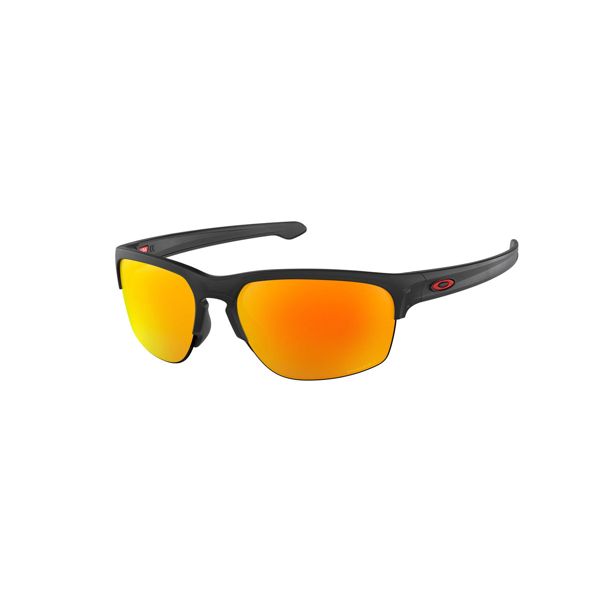 Oakley Asian Fit / Low Bridge Fit Sliver Edge Sunglasses CLOSEOUT - Matte Black Ink/PRIZM Ruby Iridium