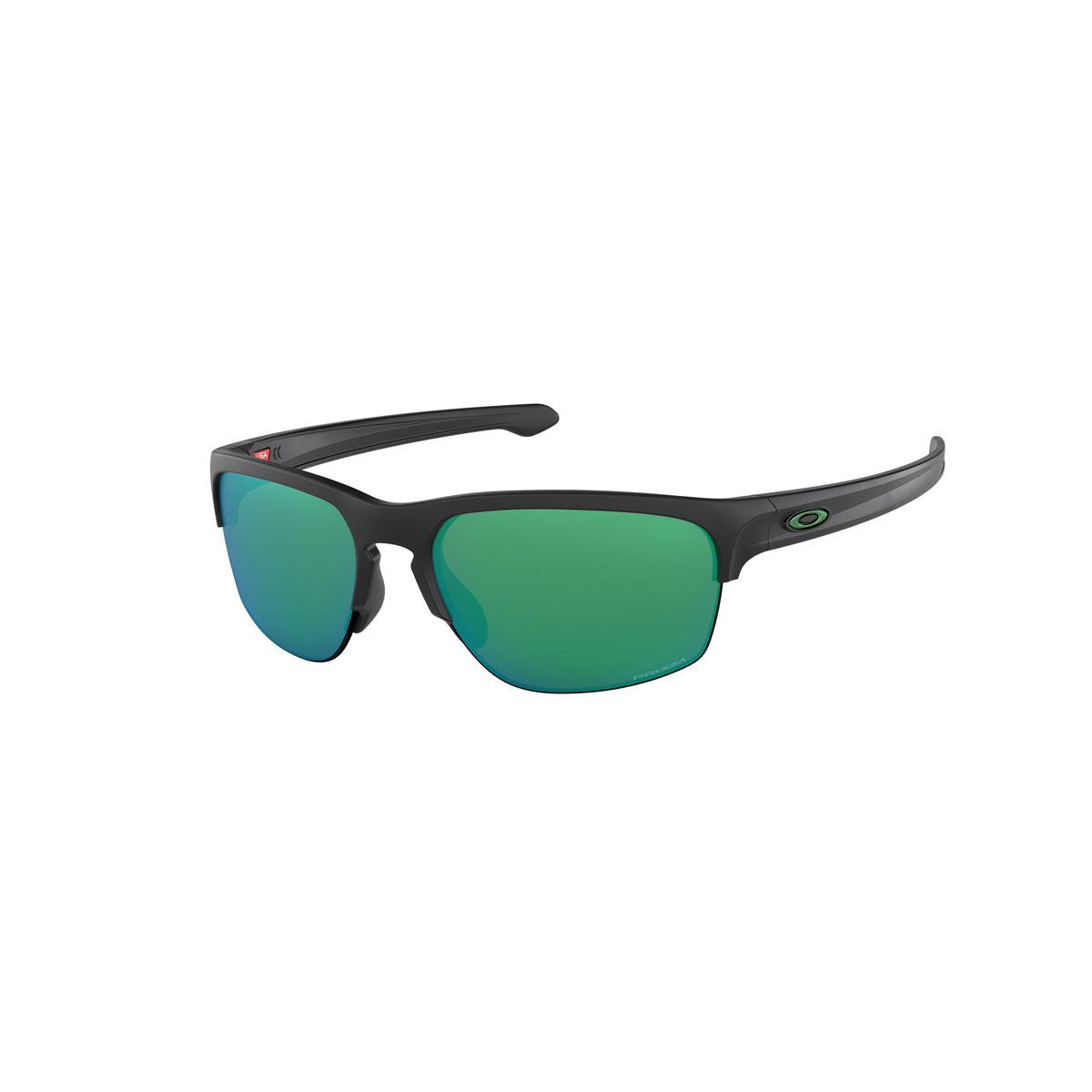 Oakley Asian Fit / Low Bridge Fit Sliver Edge Sunglasses CLOSEOUT - Matte Black/PRIZM Jade Iridium