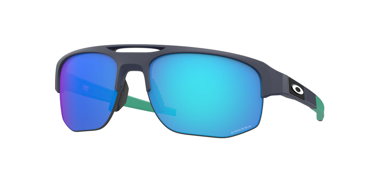 Oakley Asian Fit / Low Bridge Mercenary Sunglasses CLOSEOUT - Matte Navy/PRIZM Sapphire