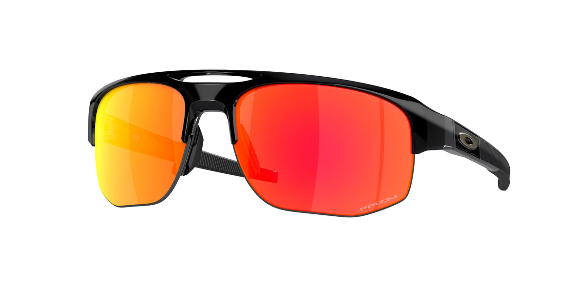 Oakley Asian Fit / Low Bridge Mercenary Sunglasses CLOSEOUT - Polished Black/PRIZM Ruby