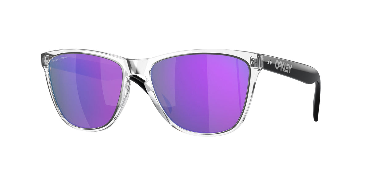 Oakley Asian Fit / Low Bridge Frogskins 35th Anniversary Sunglasses CLOSEOUT - Polished Clear/PRIZM Violet