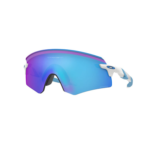 Oakley Encoder Sunglasses CLOSEOUT - Polished White/PRIZM Sapphire