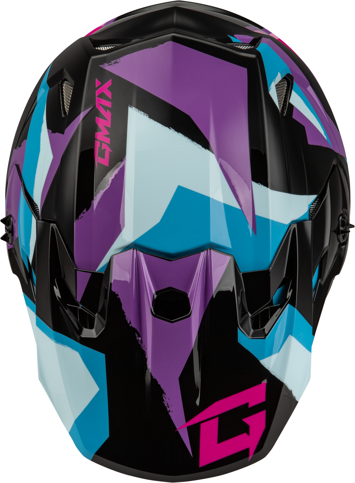 GMAX MX-96S Splinter Helmet Black/Purple/Blue