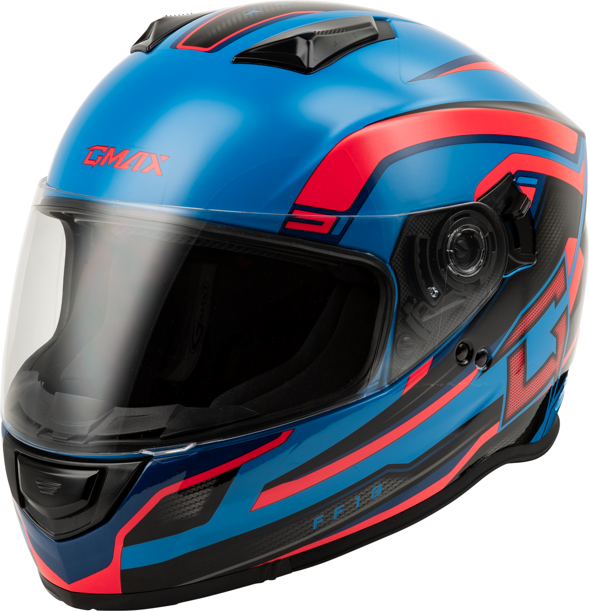 GMAX FF-18 Drift Helmet (2024) Black/Blue/Red