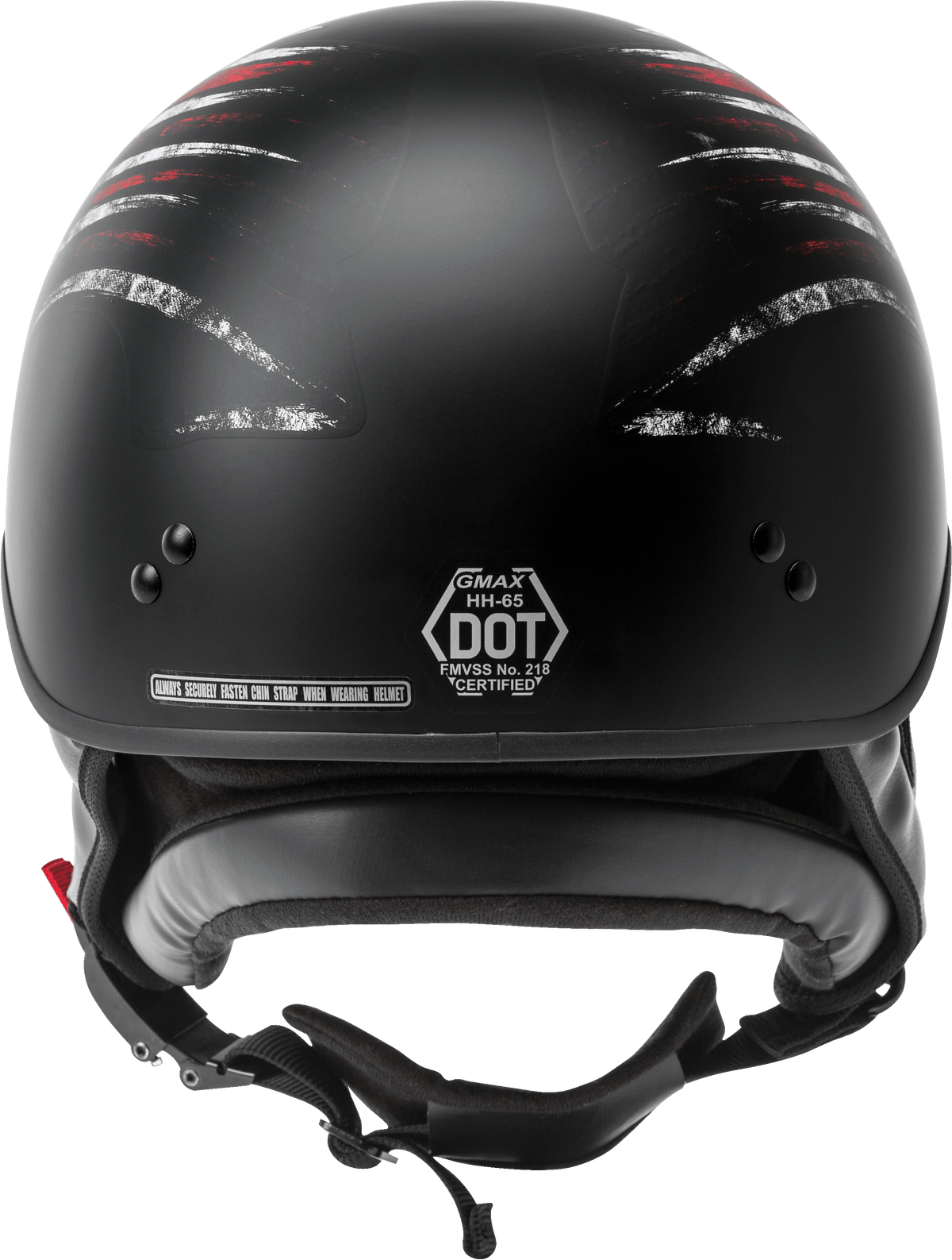 GMAX HH-65 Naked Bravery Helmet Black/Red/White