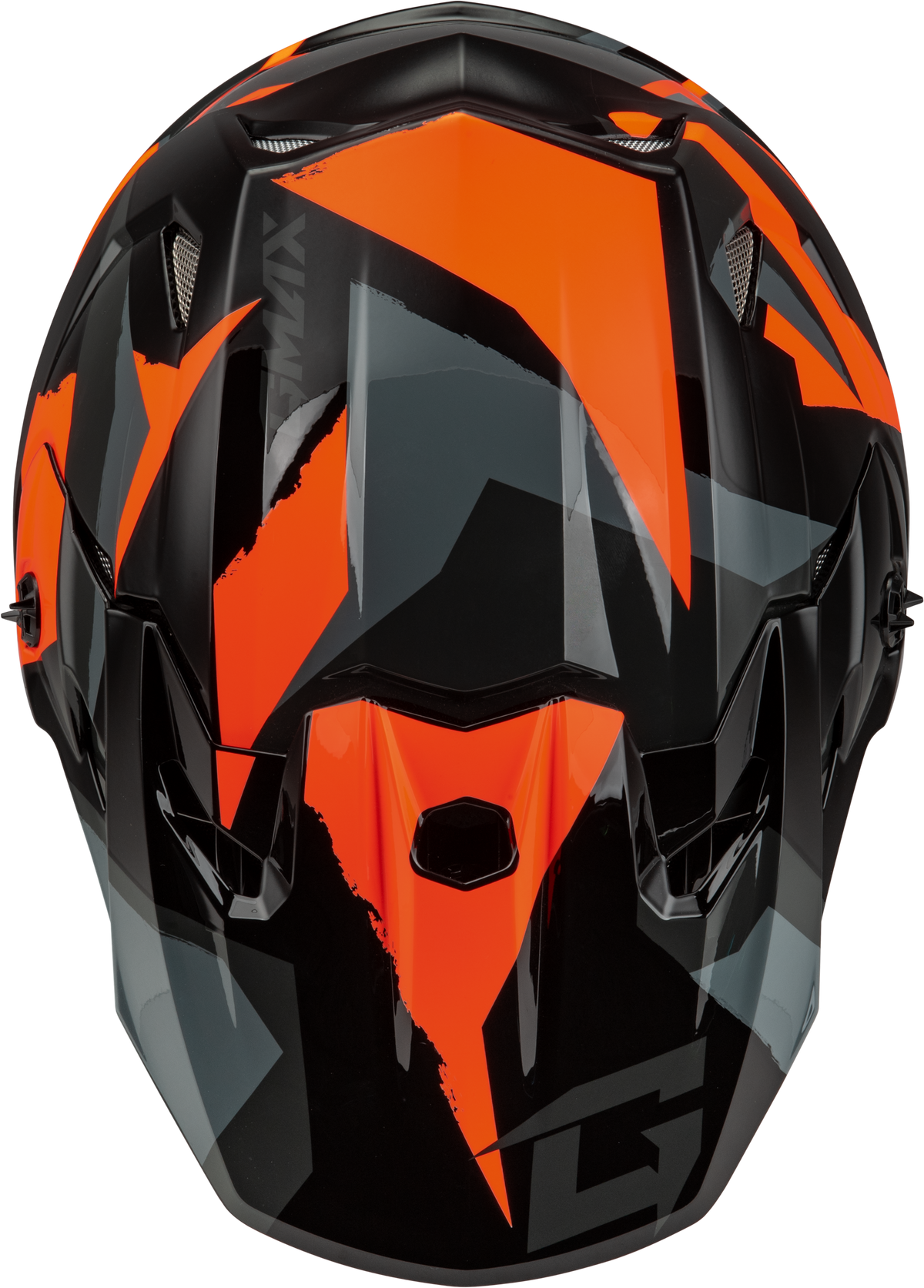 GMAX MX-96S Splinter Helmet Black/Orange